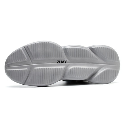 Zapatillas de seguridad transpirables para hombre con puntera de acero, resistentes a perforaciones, botas de trabajo ligeras de caña alta, calzado de seguridad anti-punzadas, nuevo