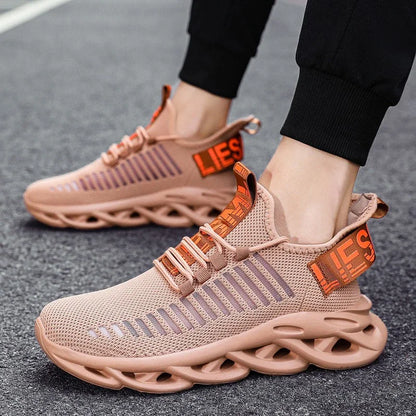 MAEDEF-Baskets confortables et décontractées en maille pour homme, chaussures de course respirantes à plateforme, de sport, de marche et de tennis