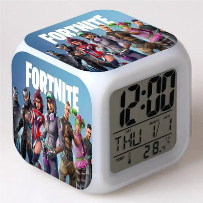 Fortnite Alarm Clock Cute Fashion Cartoon Personalized Creative Kawaii Minimalist LED Alarm Clock Gift for Friends' Birthday