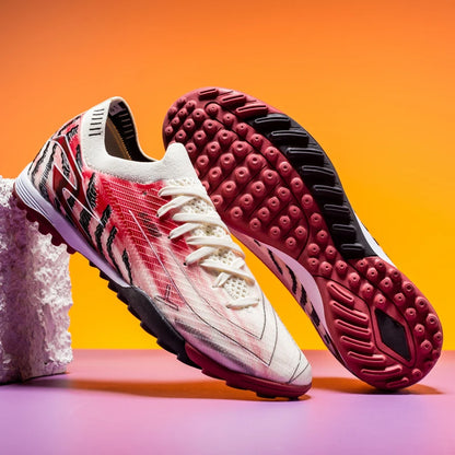 Chaussures de football pour hommes TF Turf, bottes de football légères, tige en PU à haute adhérence, semelle antidérapante, adaptées au gazon artificiel pour adultes.
