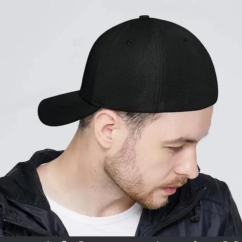 Tætsiddende, helt lukket baseballkasket til mænd og kvinder, elastisk, hiphop-kasketter, hatte, pasform, skygge, snapback, blank, ensfarvet, udendørs, sport, ny, stretch