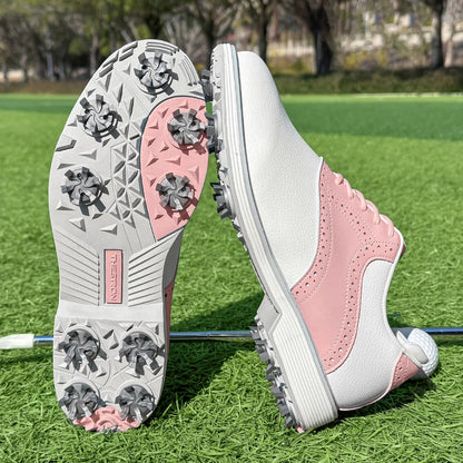 Ladies' Professional Golf Shoes, Fashionable Casual Walking Shoes, Outdoor Fitness Non Slip Comfortable Golf Sports Shoes
