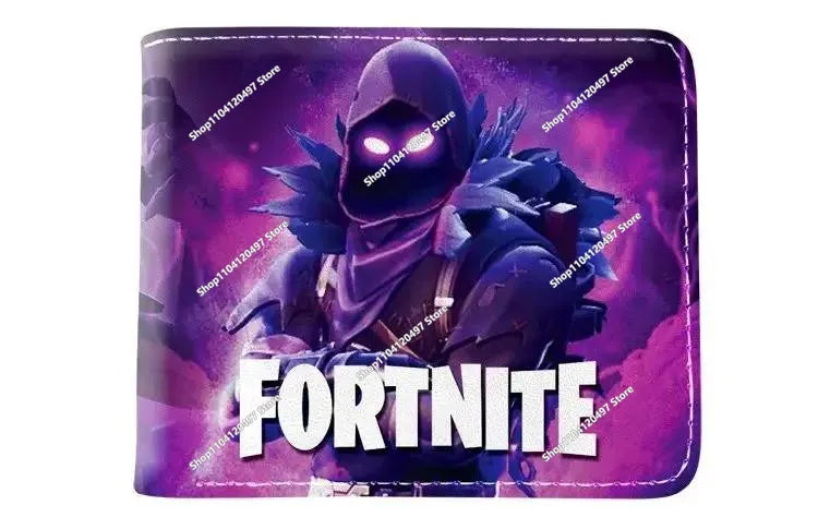 Carteras Fortnites para niños, monedero Anime Fortress Night, tarjetero de dibujos animados, bolso corto de cuero, cartera plegable de moda, regalo para niños