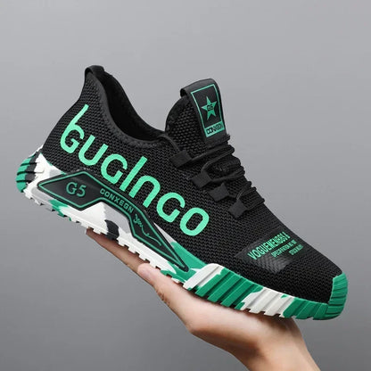 Runing Sport Fashion High Top Sneakers Zapatillas De Deporte Men Casual Mesh Shoes Light Soft Breathable Vulcanize Shoes