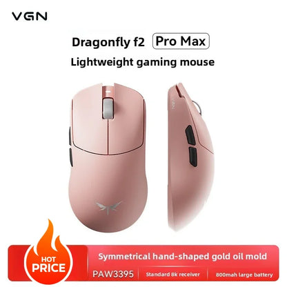 Rato Gaming Esports VGN Dragonfly F2 ProMax/Ultra 42000DPI 0.125ms para CSGO, latência com/sem fios, Dual 8K, 3 modos, PAW3395/3950
