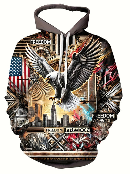2025 Fashion Cool Eagle Men's Hoodie 3D Printed Hoodies Edition Trend American Eagle Men Sportswear Kids Casual Unisex Pullover