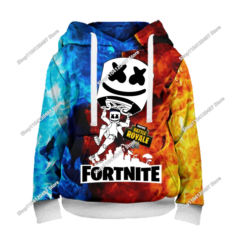 Children Clothes Birthday Cute Gifts Fortnite Child Hoodies Battle Royale Boys Girls Anime Sweatshirt Kids Winter Pullover Tops