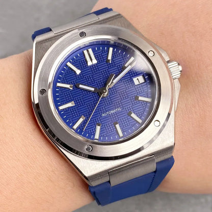 Reloj mecánico automático Tandorio New Black Luxury Business Engineer Style para hombre, cristal de zafiro, resistente al agua 100m, NH35A