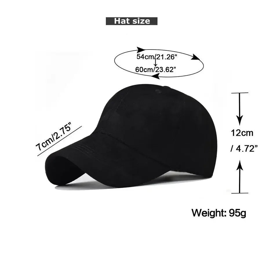 New Wholesale Suede Baseball Cap Autumn Winter for Men Women  Winter Solid Street Hat Unisex Adjustable Casual Plain Gorra Caps