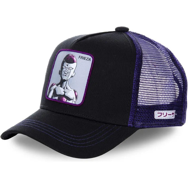 Czapka z motywem Dragon Ball Son Goku – letnia czapka podróżna z daszkiem, męska czapka z haftem w stylu hip-hopowym, z daszkiem przeciwsłonecznym, regulowana czapka typu trucker z siateczką