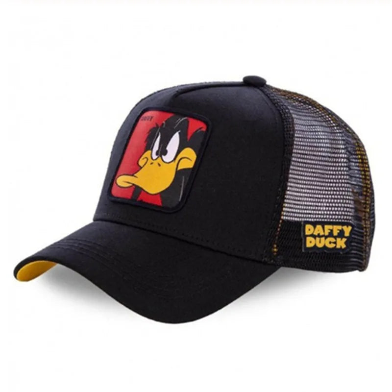 Hot Sale Unisex Anime Cartoon Cap High Quality Embroidered Patch Draw Baseball Cap Male Female Trucker Hat Mesh Hats Sun Hat