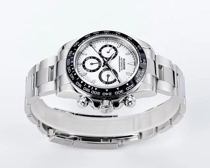 Sugess Panda Chronograph Movement Automatic Mechanical Chronograph Wristwatch Waterproof Diving Men Watches Ceramic Bezel Tona
