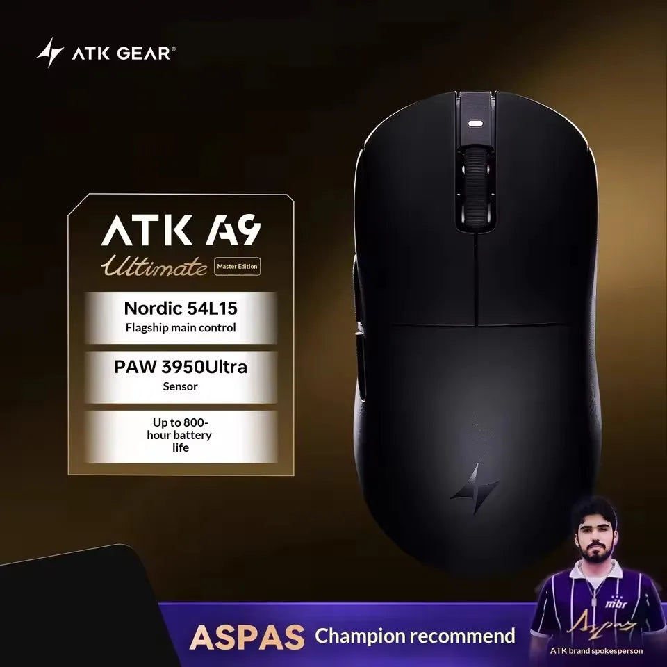 ATK Dragonfly A9 SE Plus Pro Max Ultra Wireless Gaming Mouse NearLink Ultra-lightweight Tri-mode Dual 8K Ergonomic E-sports Mice