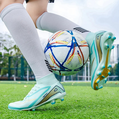 Chaussures de football montantes pour hommes, crampons longs, chaussures de football pour adultes, légères, entraînement sportif professionnel