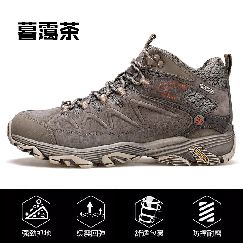 HUMTTO Zapatillas de senderismo para hombre, calzado de invierno para deportes al aire libre, escalada y caza, zapatillas de trekking cálidas para mujer, botines tácticos