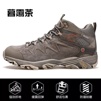 HUMTTO Zapatillas de senderismo para hombre, calzado de invierno para deportes al aire libre, escalada y caza, zapatillas de trekking cálidas para mujer, botines tácticos