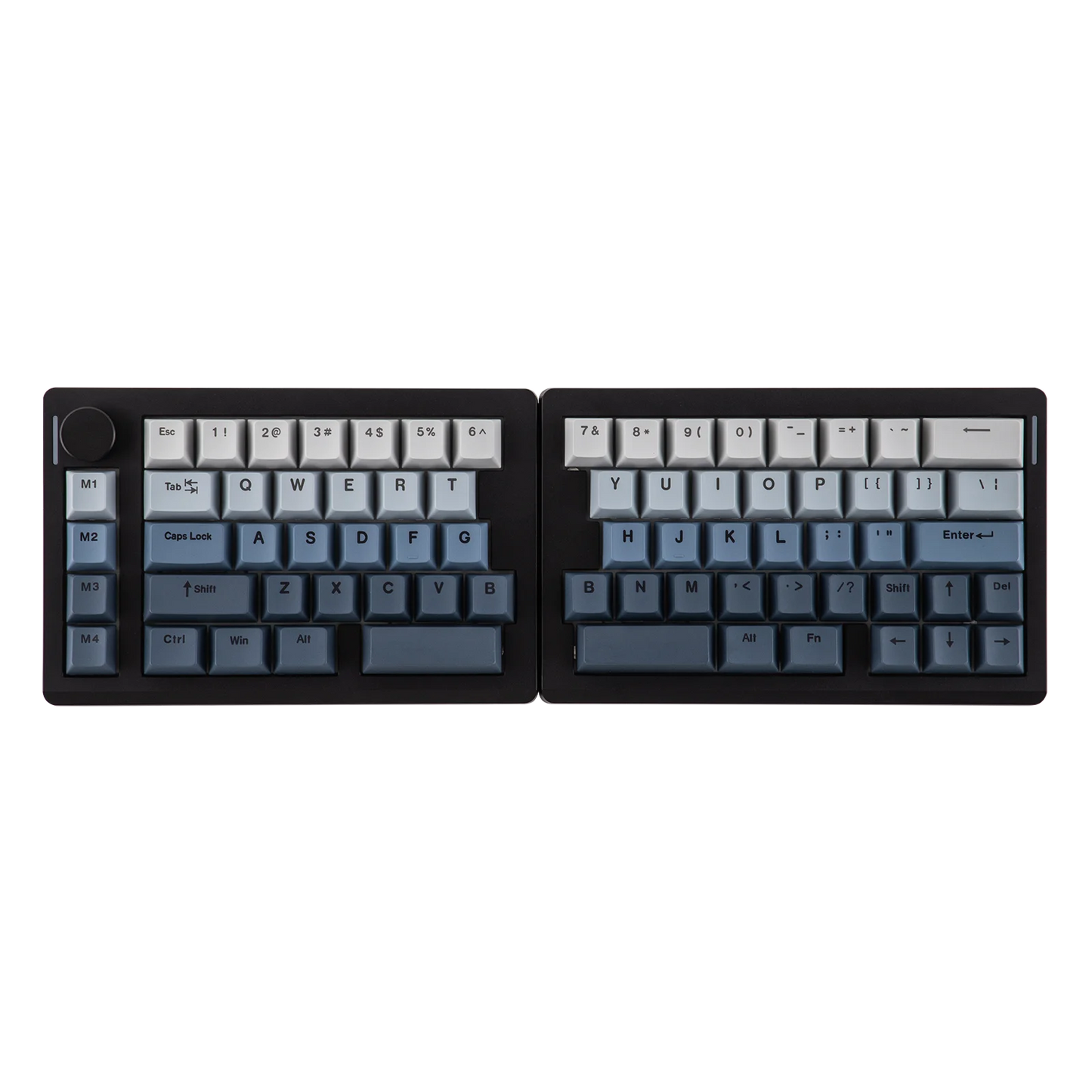 Tastiera meccanica EPOMAKER Split70 QMK/VIA 70% con layout split, connessione cablata/BT/2.4Ghz wireless, manopola programmabile e modificatori Mac