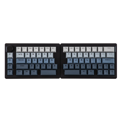 Tastiera meccanica EPOMAKER Split70 QMK/VIA 70% con layout split, connessione cablata/BT/2.4Ghz wireless, manopola programmabile e modificatori Mac