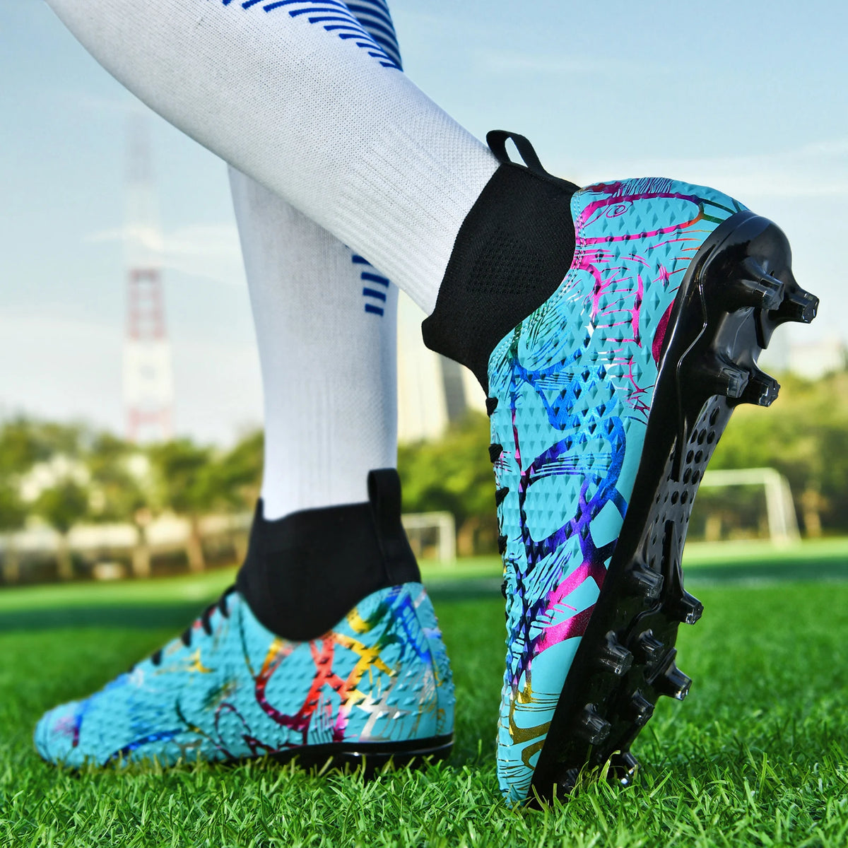 Chaussures de football de compétition à crampons, confortables, respirantes, pour l'entraînement et les matchs, une paire, tailles 31-46