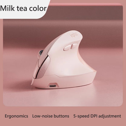 Inphic X9 PRO Vertical Wireless Mouse, Ergonomic Silent Bluetooth & 2.4G Rechargeable Mouse with Type-C Fast Charging, 12800 DPI for Laptop, PC & Gaming