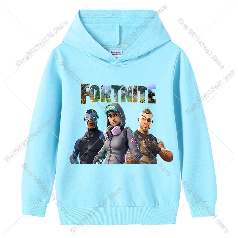 Dječja hoodie majica Fortnites za jesen, dukserica s kapuljačom za dječake i djevojčice, tanka trenirka, pulover dugih rukava, sportska dječja odjeća