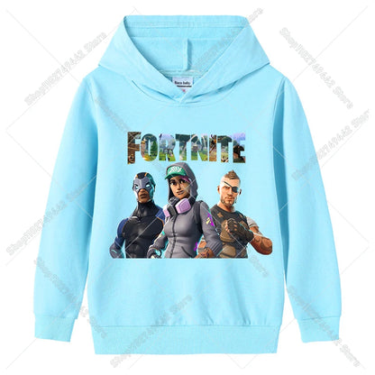 Dječja hoodie majica Fortnites za jesen, dukserica s kapuljačom za dječake i djevojčice, tanka trenirka, pulover dugih rukava, sportska dječja odjeća