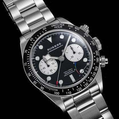 Sugess Chronograph Men Watch Original ST1907 Swanneck Pilot Mechanical Wristwatches Domed Sapphire Crystal Dopamine S457 2025new