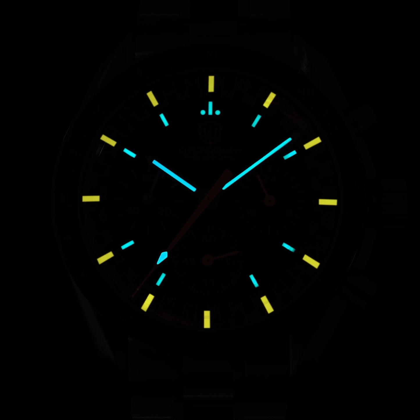 Watchdives WD1863 Watch VK63 Quartz Chronograph Movement Bubble Sapphire Crystal 100m Waterproof Luminous 39mm Vintage Watches
