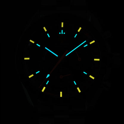 Watchdives WD1863 Watch VK63 Quartz Chronograph Movement Bubble Sapphire Crystal 100m Waterproof Luminous 39mm Vintage Watches