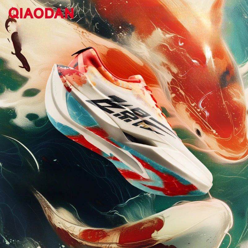 QIAODAN Feiying PB6.0 Pantofi sport de maraton pentru bărbați, model nou, cu talpă suspendată și placă integrală din carbon, adidași de alergare QDB023261299
