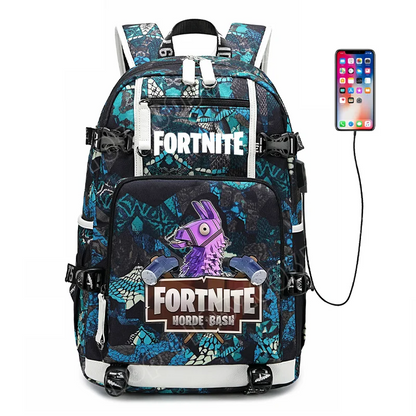 Fortnite Game Print Student Backpack Boys Girls Large Capacity School Bag Waterproof Lightweight Durable Bookbag Birthday Gift