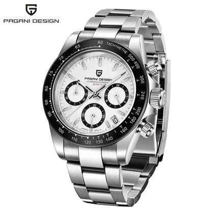 PAGANI DESIGN Men Exquisite Quartz Watch Luxury Choice VK63 Sapphire Mirror Stainless Steel Calendar Small Three-Pin Chronograph