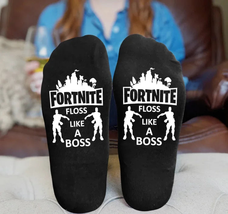 Meias Desportivas FORTNITE de Verão Pretas e Brancas, Respiráveis, Baixas e Invisíveis, em Algodão Macio para Desporto e Uso Casual