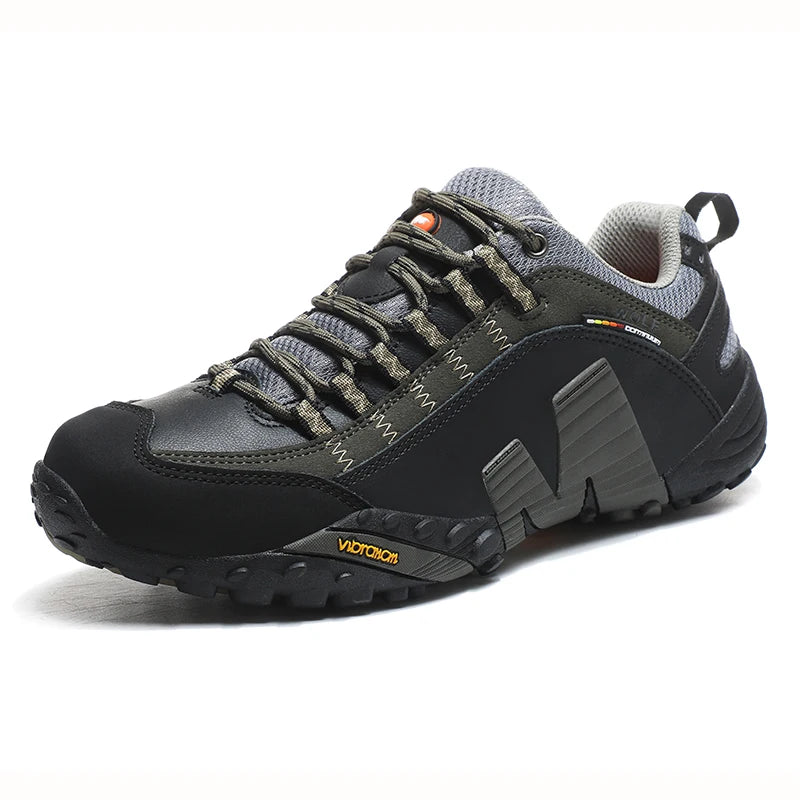 Scarpe da trekking per appassionati di attività all’aria aperta - Scarpe da trekking impermeabili da uomo - Scarponi da montagna - Scarpe tattiche da caccia nel bosco in vera pelle