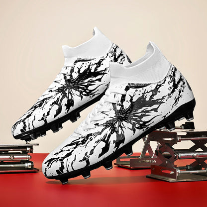 Chaussures de football pour adultes, crampons AG FG, légères, antidérapantes, avec longues pointes, résistantes à l'usure, pour terrain de gazon extérieur.