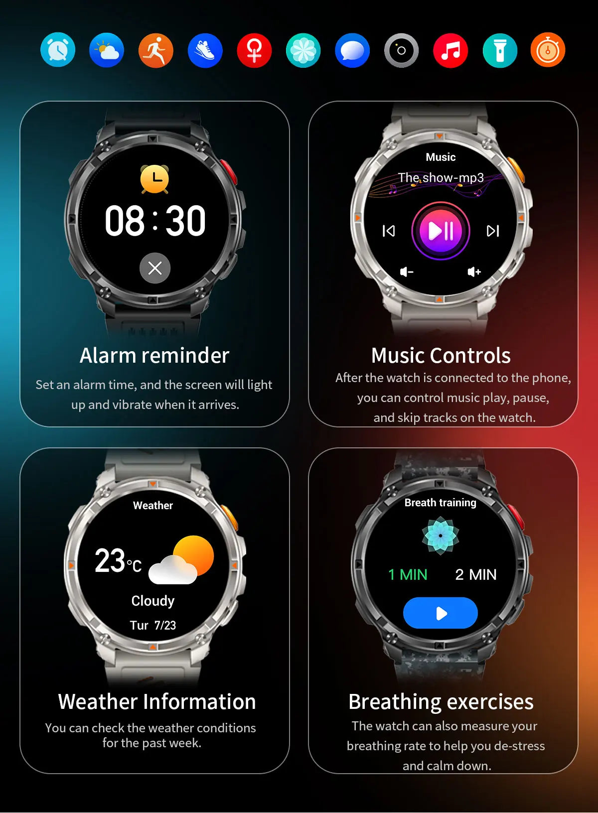 New T-REX3 Ultra 1100mAh Battery SmartWatch 10ATM Waterproof GPS Compass Flashlight 1.7" AMOLED HD Call Sports Smart Watch Men