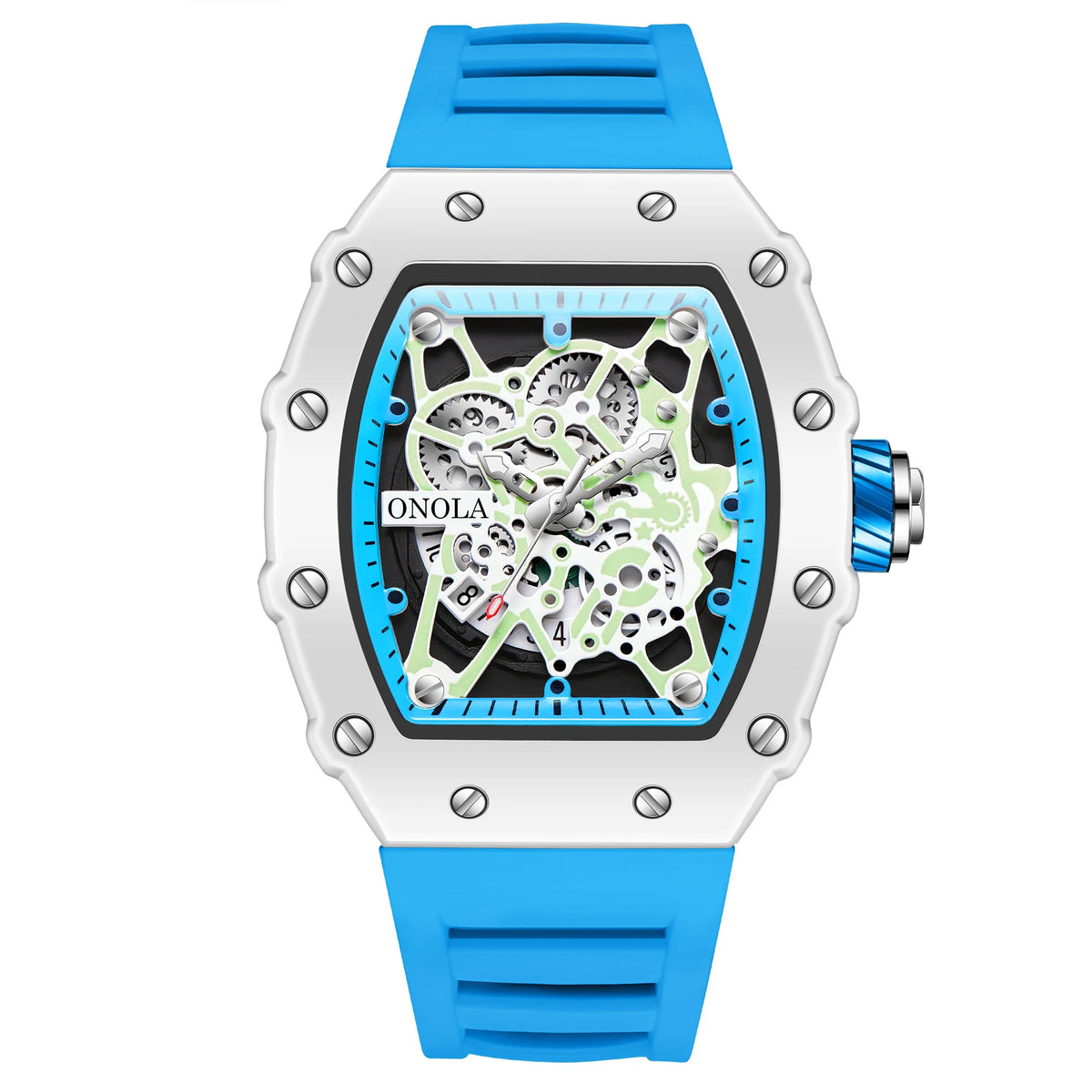 TOP Hot Selling Men Watch Fashion Brand ONOLA Quartz Silicone Tape Watches men Clock