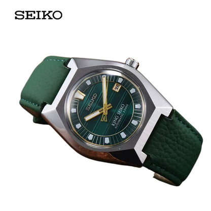 Seiko Men's and Women's Automatic Mechanical Watch Fashion High Quality Leather Strap Calendar Waterproof Couple's Watch