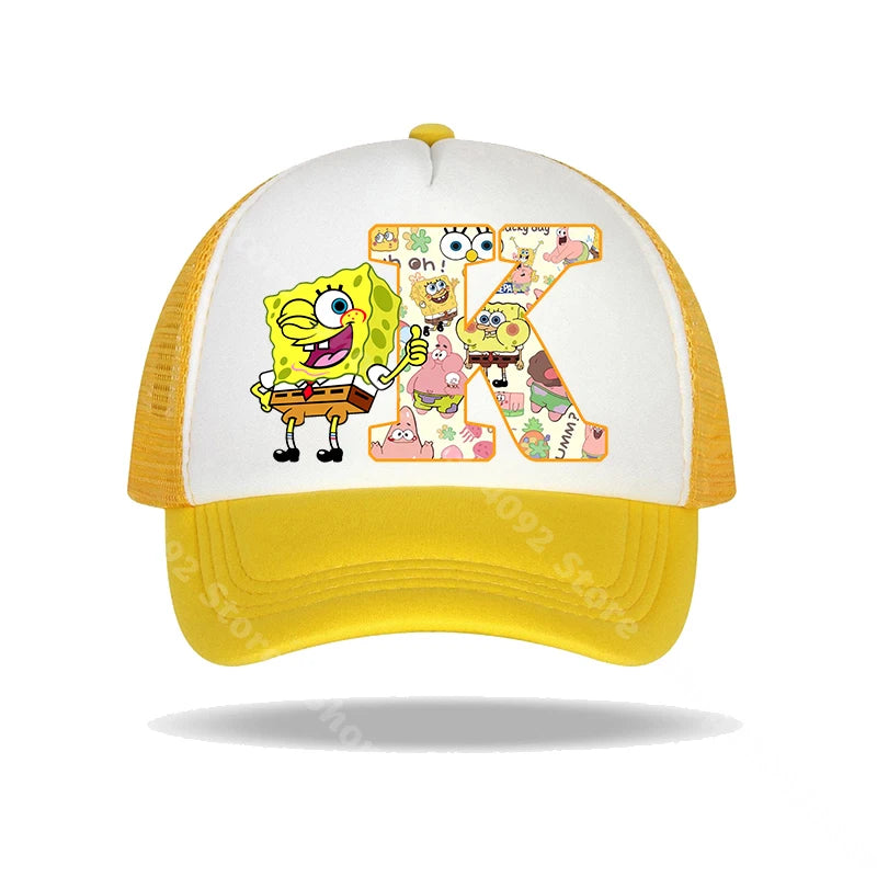 SpongeBob SquarePanted Baseball Cap Kids Adults Letter Print Sun Hats Anime Cartoon Adjustable Peaked Caps Summer Casual Hat New