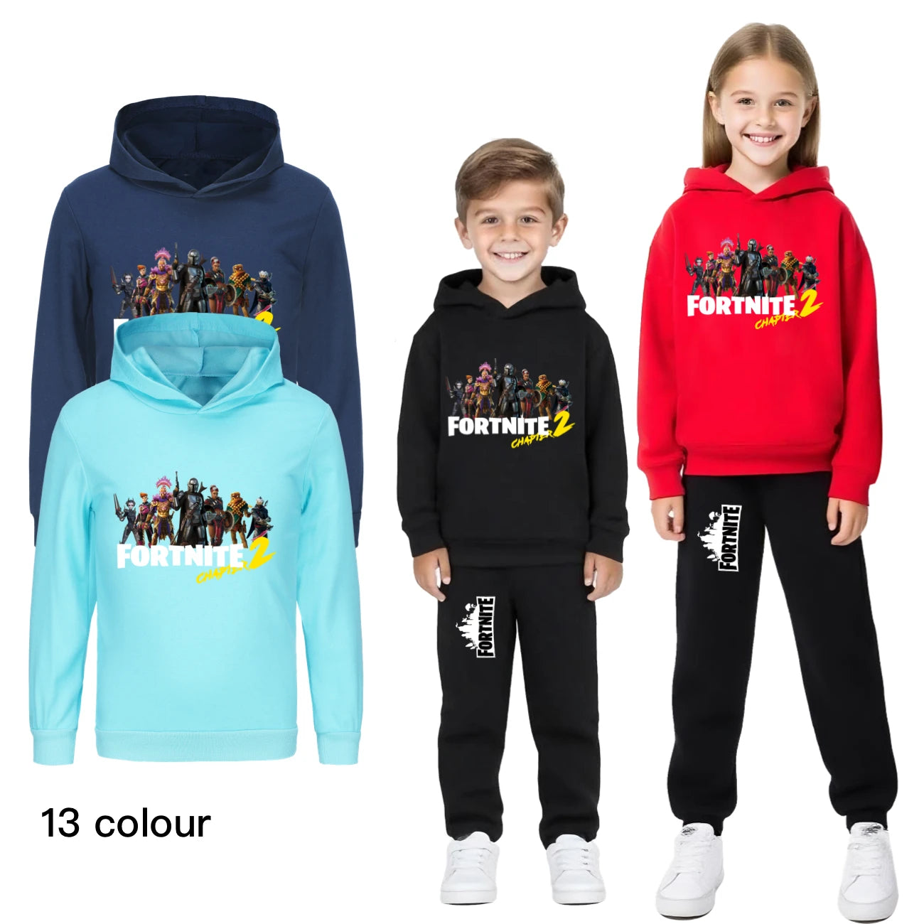 Hoodie Fortnite para Crianças e Bebés, Roupa Cartoon Unissexo para Rapazes, Sweatshirts com Capuz de Manga Comprida, Casacos Casuais para Jovens e Raparigas 1007