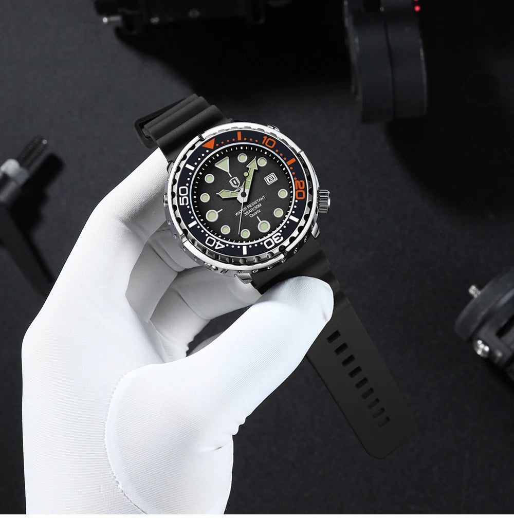 QINGXIYA Sports Men Quartz Watch Silicone Strap Waterproof Luminous Date Wristwatch Mens Military Clock Man Relogio Masculino