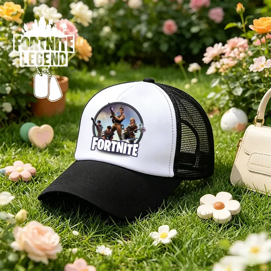 Fortnite Baseball Cap Cartoon Game Printed Hat Kids Summer Breathable Mesh Hat Adjustable Peaked Cap Childrens Birthday Gift