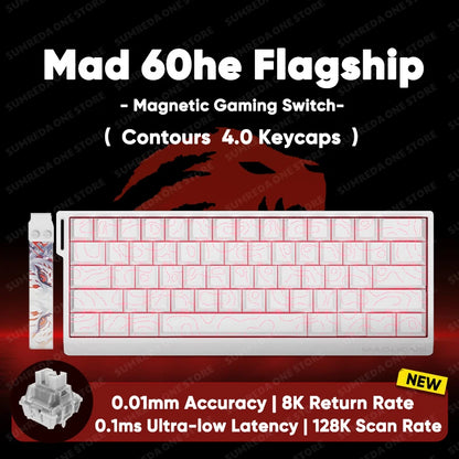 Madlions mad60he Mad60 Mad68 HE Mechanical Keyboard Magnetic Switch Mad60he Wired Game Keyboard Rapid Trigger Rgb Keyboard