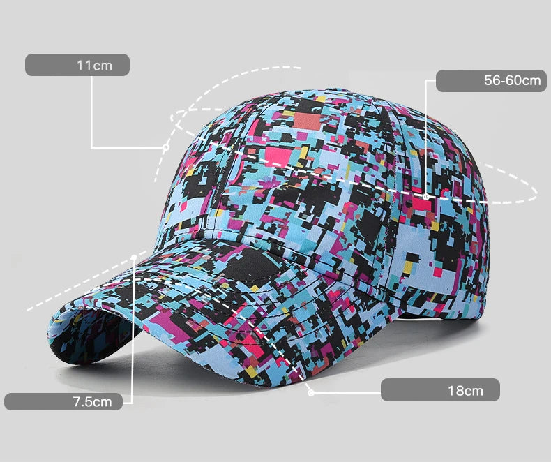 Șapcă de baseball unisex „Summer Graffiti Light Board” – pălărie de protecție solară pentru exterior, șapcă sport de modă, șapcă casual cu cozoroc în formă de cioc de rață