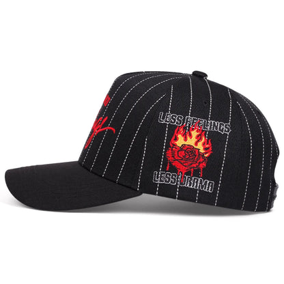 No hard feelings Men's and women's striped baseball caps Outdoor sports hats