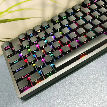 Set di keycap retroilluminati con incisione laterale da 131 tasti per tastiera meccanica con switch Cherry MX, profilo OEM, ABS, keycap personalizzati DIY