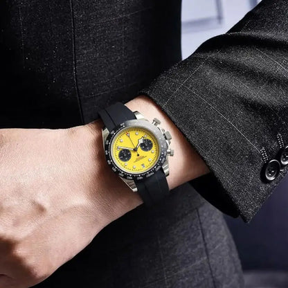 2025 New Design Vintage Men's Watch Moon Quartz Watch Men's Speed Sport Chronograph AR Sapphire VK64 Clock Men watch