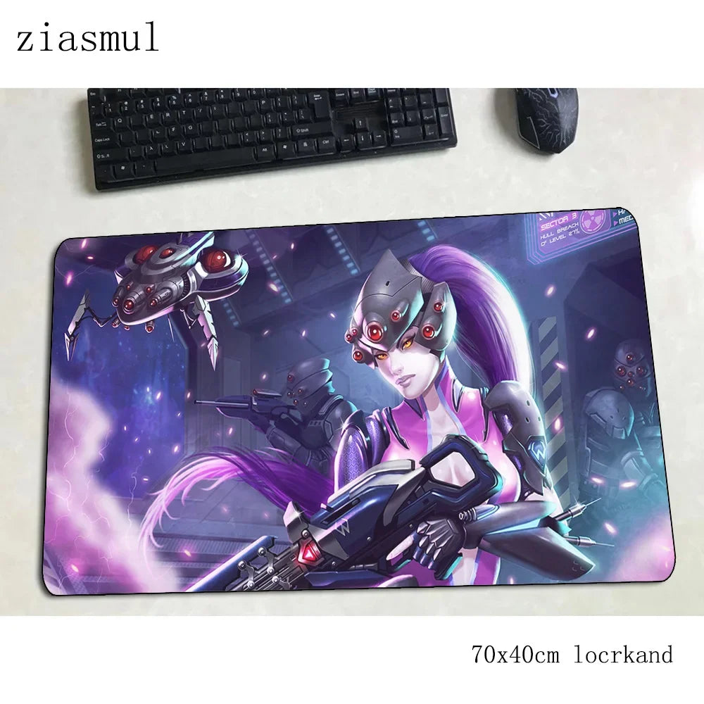 Tapete de rato Overwatch — elegante tapete para computador 70x40cm, tapete de rato gaming grande XL para rato e teclado, jogos PC, secretária gamer