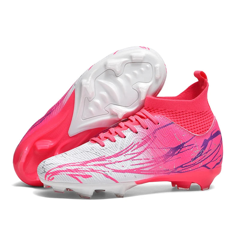 Chaussures de football à crampons FG pour terrain ferme, coupe basse, à lacets, pour hommes, professionnelles, antidérapantes, résistantes à l'usure, pour entraînement sur herbe naturelle
