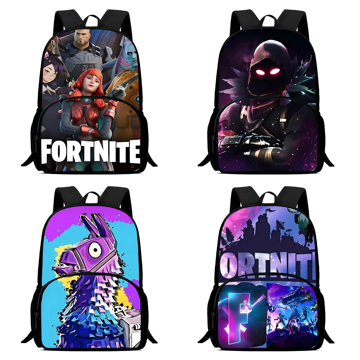 Classic Game Fortnite Kids Backpacks for Boys and Girls, Student Birthday Gift, Child School Bags with Large Capacity, Durable Camping Rucksack